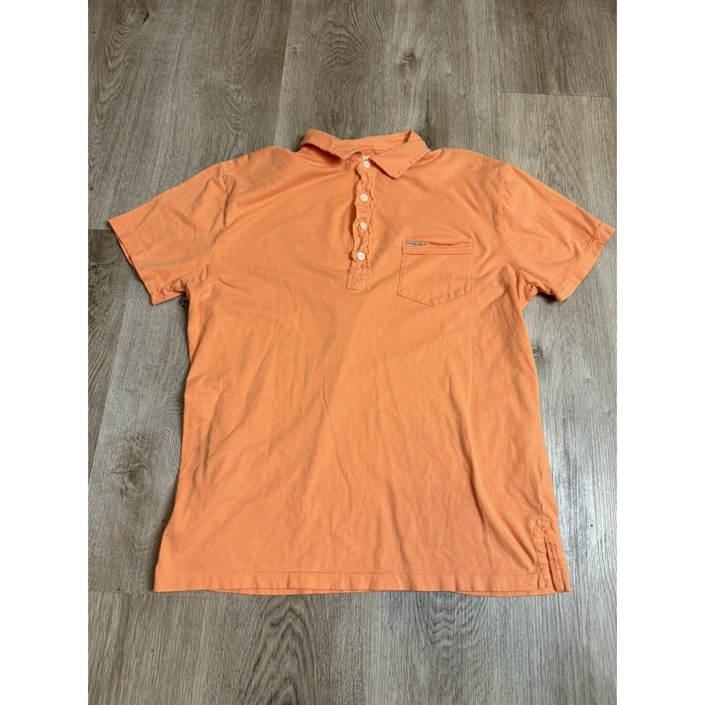 Denim Supply Ralph Lauren Men's Orange Short Sleeve Polo Shirt Chest Pocket M